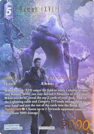 Image for Ramuh (XVI) (Prerelease) (PR-212/29-095H) (Blissful Eternity) (29) - Final Fantasy TCG