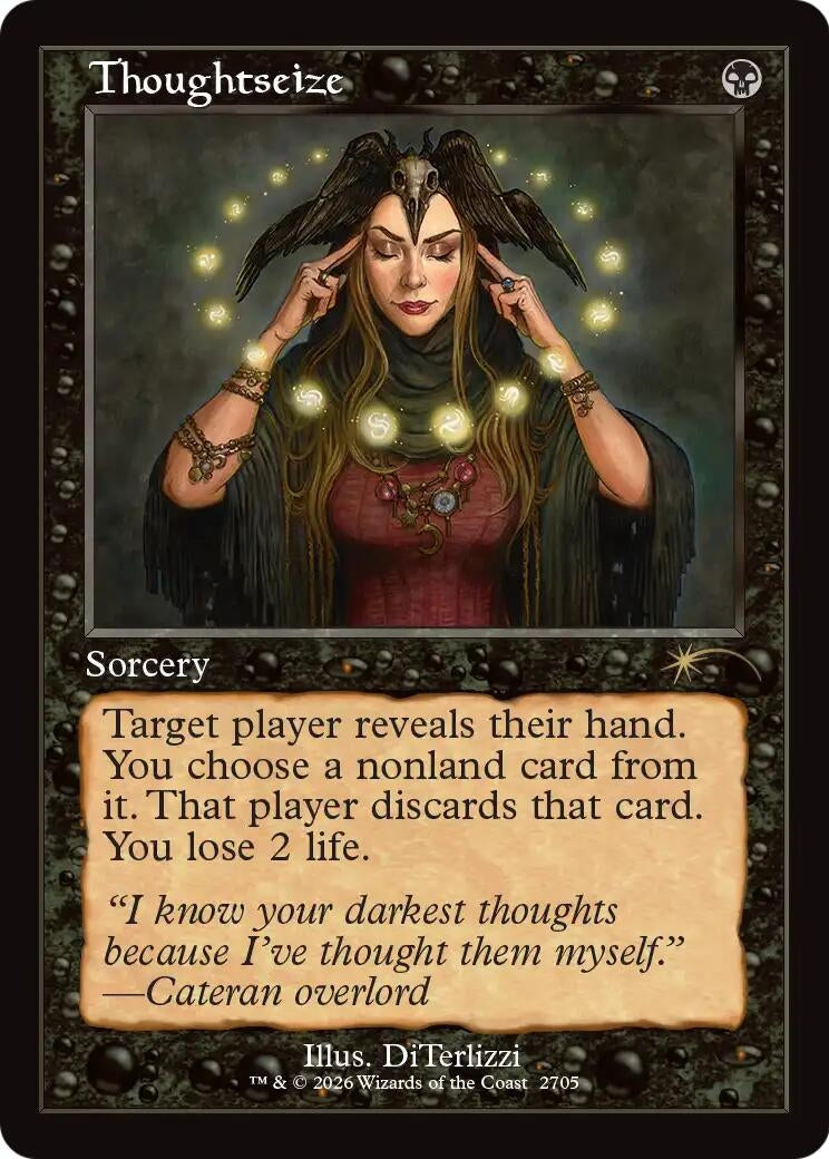 Image for Thoughtseize (2705) (Retro Frame) (2705) (Secret Lair Drop Series) (SLD) - Magic: The Gathering