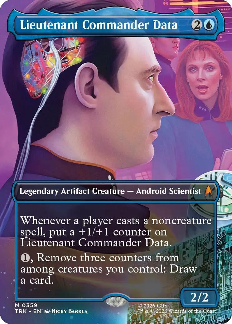 Image for Lieutenant Commander Data (Borderless) (359) (Star Trek) (TRK) - Magic: The Gathering