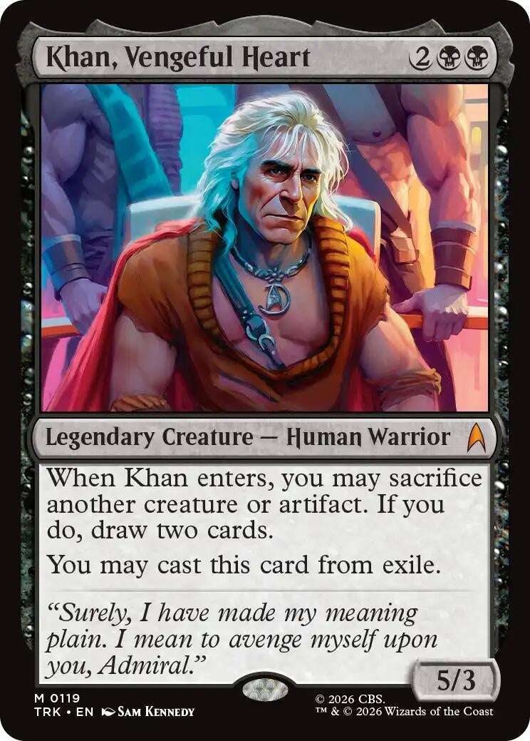 Image for Khan, Vengeful Heart (119) (Star Trek) (TRK) - Magic: The Gathering