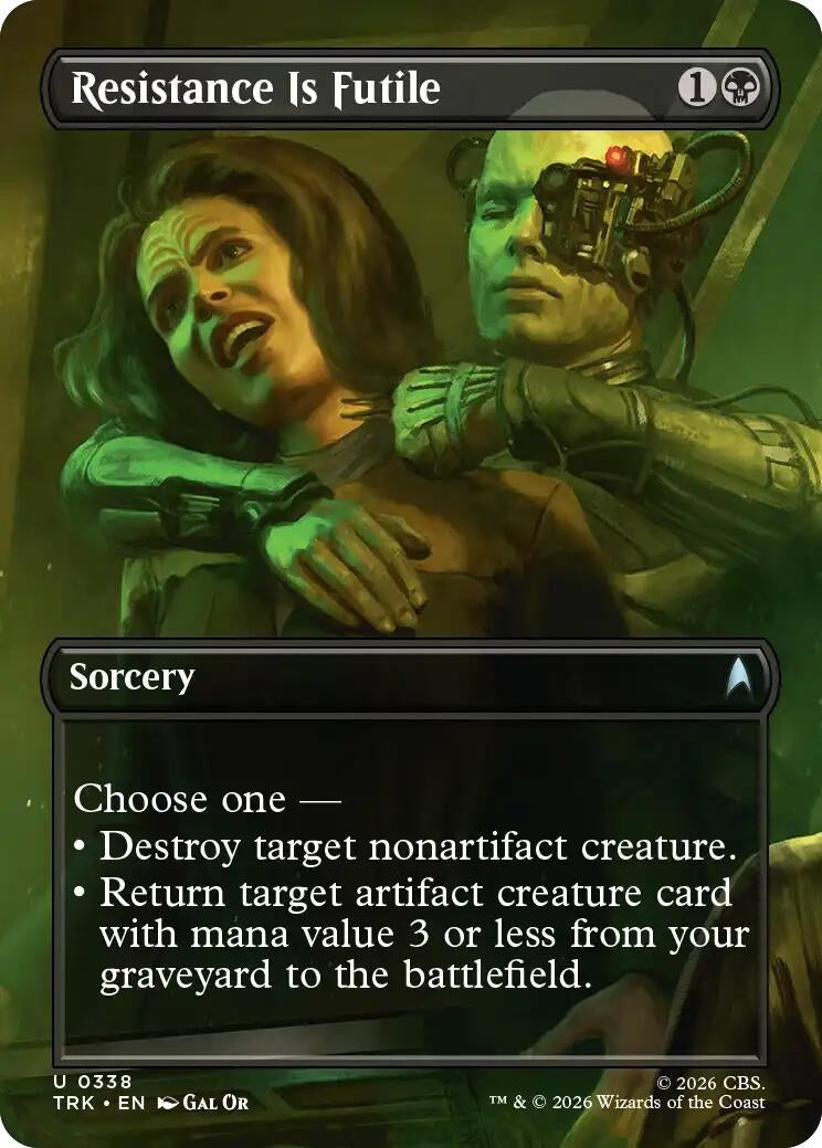 Image for Resistance Is Futile (Borderless) (338) (Star Trek) (TRK) - Magic: The Gathering