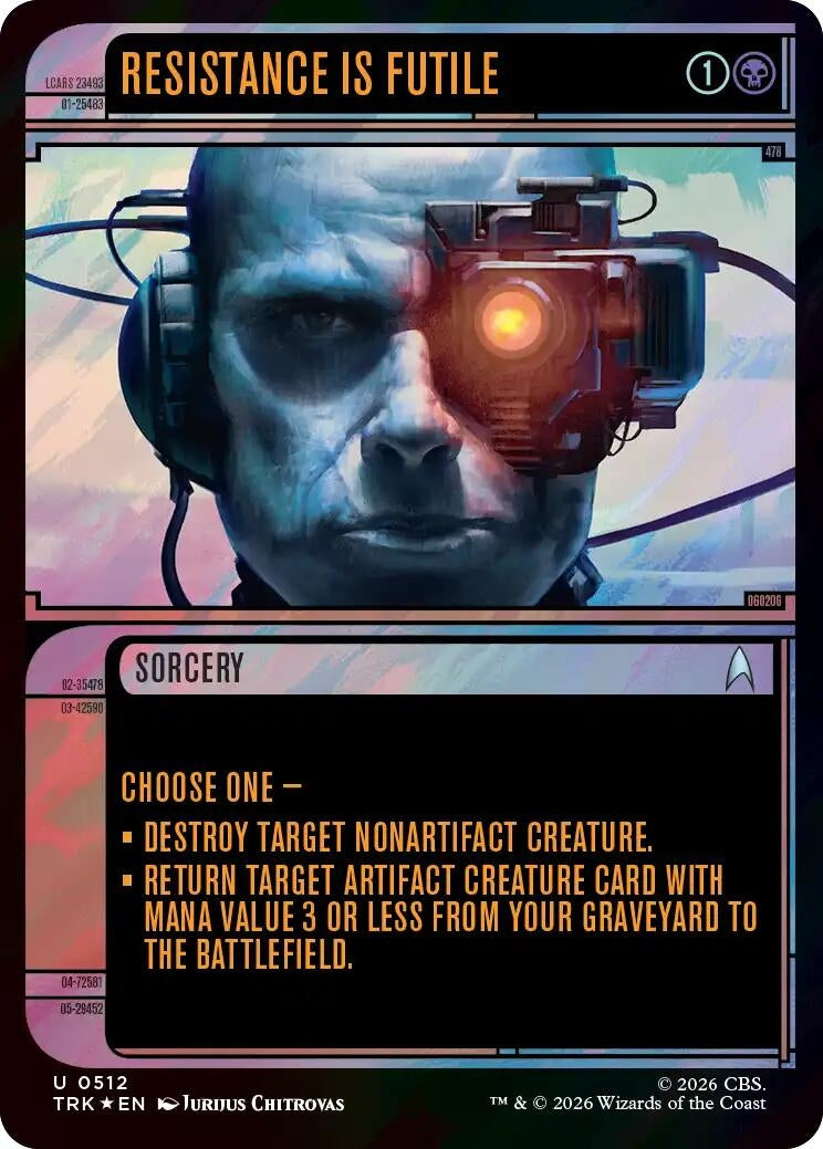 Image for Resistance Is Futile (Showcase) (Surge Foil) (512) (Star Trek) (TRK) - Magic: The Gathering