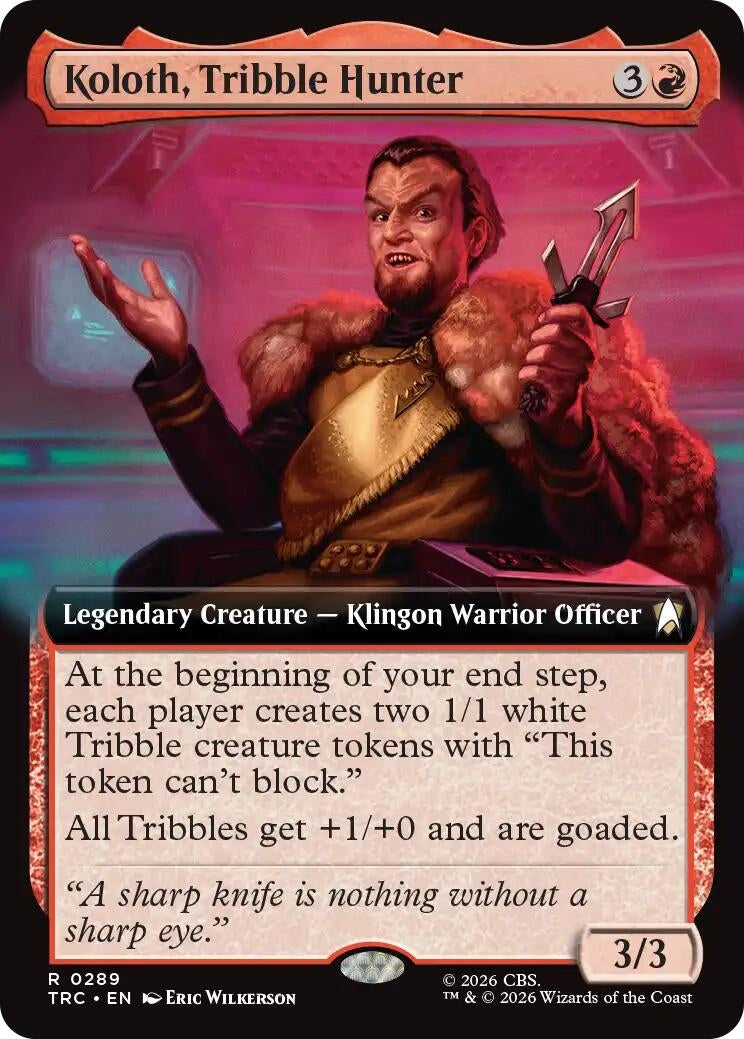 Image for Koloth, Tribble Hunter (Extended Art) (289) (Star Trek) (TRK) - Magic: The Gathering