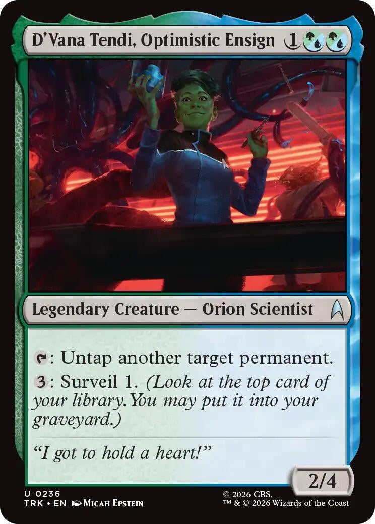 Image for D'Vana Tendi, Optimistic Ensign (236) (Star Trek) (TRK) - Magic: The Gathering