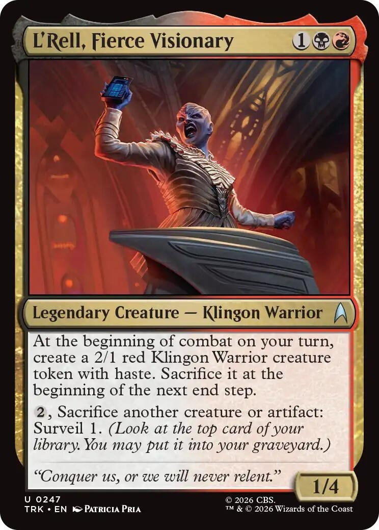 Image for L'Rell, Fierce Visionary (247) (Star Trek) (TRK) - Magic: The Gathering