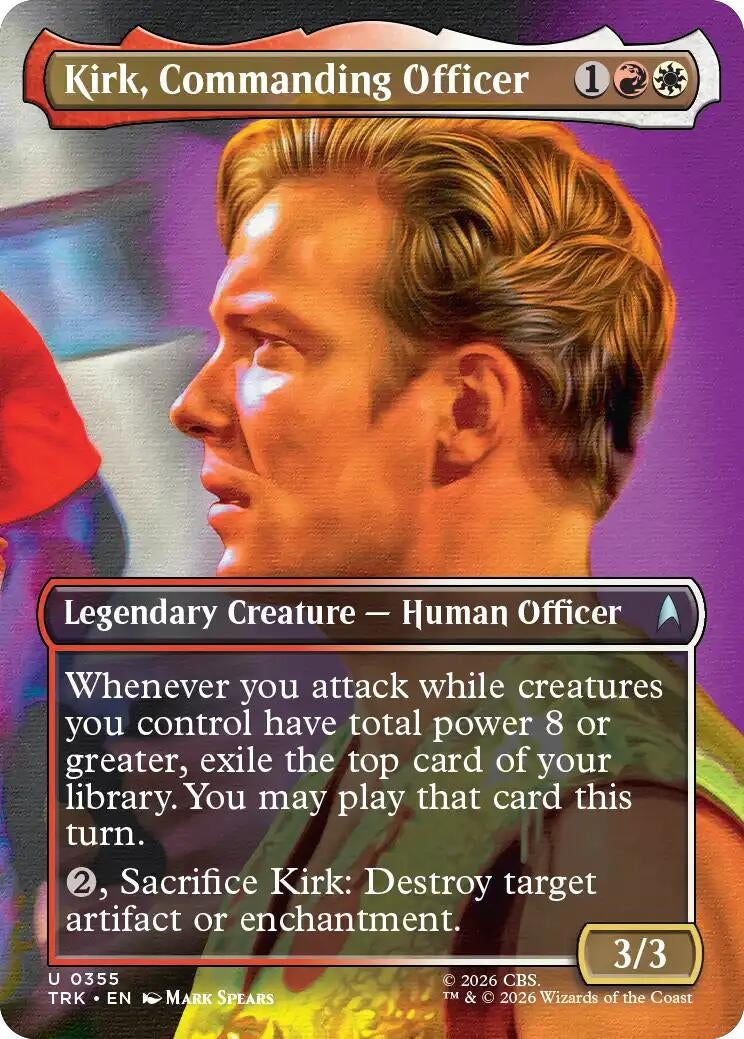Image for Kirk, Commanding Officer (Borderless) (355) (Star Trek) (TRK) - Magic: The Gathering