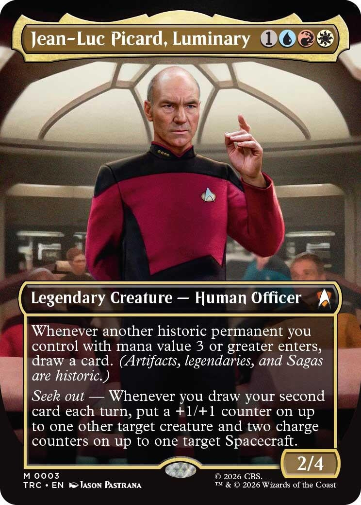 Image for Jean-Luc Picard, Luminary (Borderless) (3) (Commander: Star Trek) (TRC) - Magic: The Gathering
