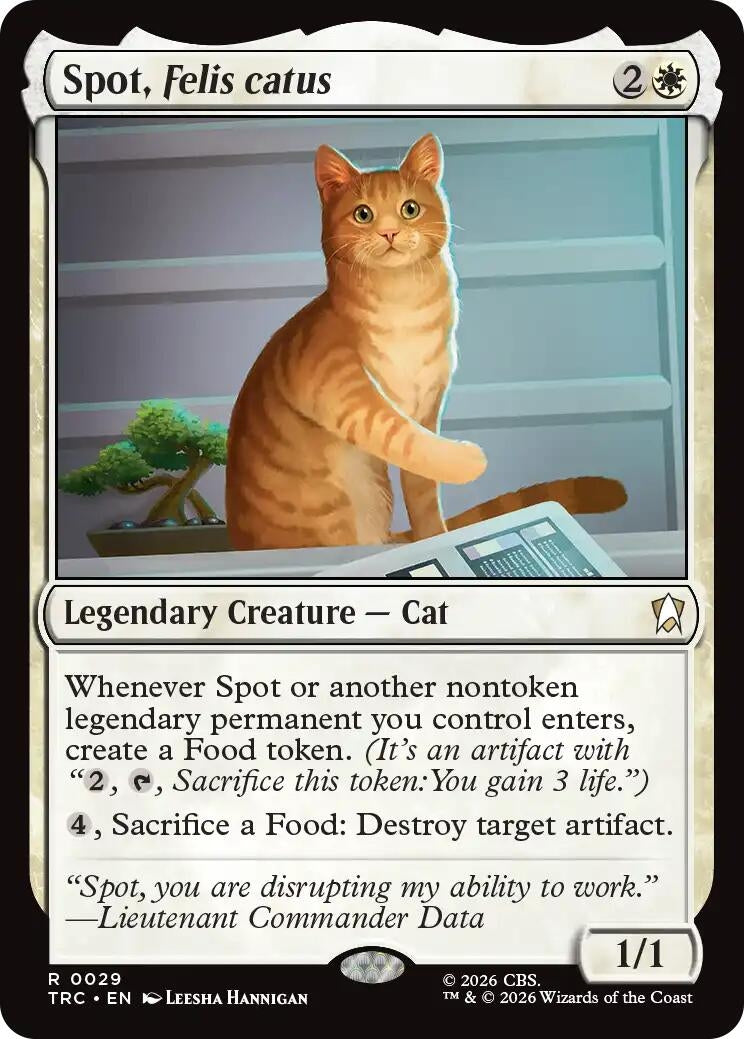Image for Spot, Felis catus (Surge Foil) (29) (Commander: Star Trek) (TRC) - Magic: The Gathering