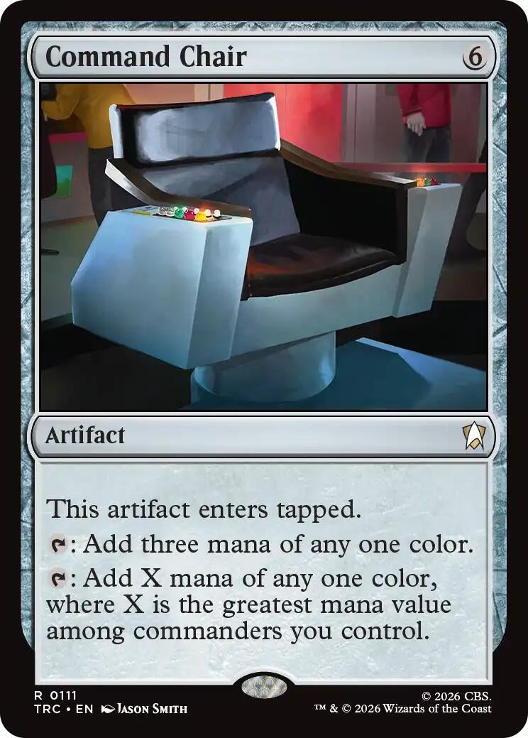 Image for Command Chair (Surge Foil) (111) (Commander: Star Trek) (TRC) - Magic: The Gathering