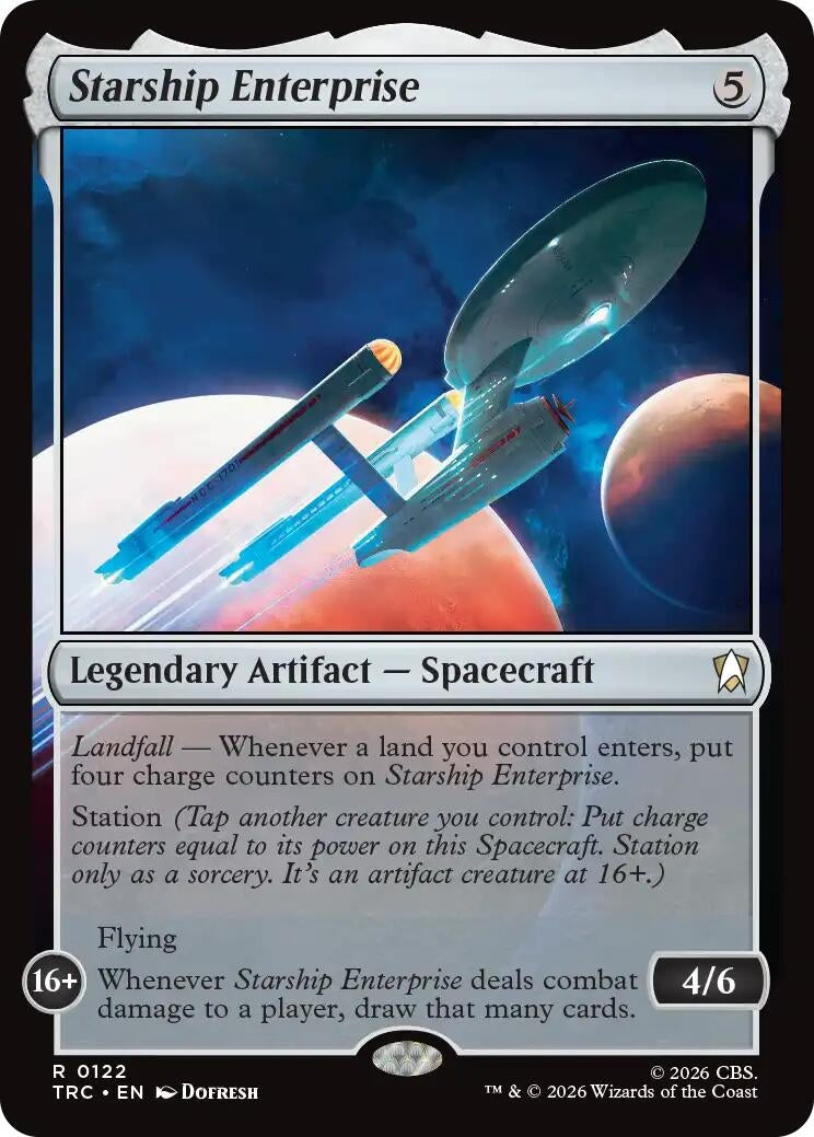 Image for Starship Enterprise (Surge Foil) (122) (Commander: Star Trek) (TRC) - Magic: The Gathering