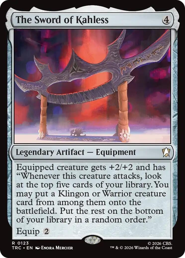 Image for The Sword of Kahless (Surge Foil) (123) (Commander: Star Trek) (TRC) - Magic: The Gathering