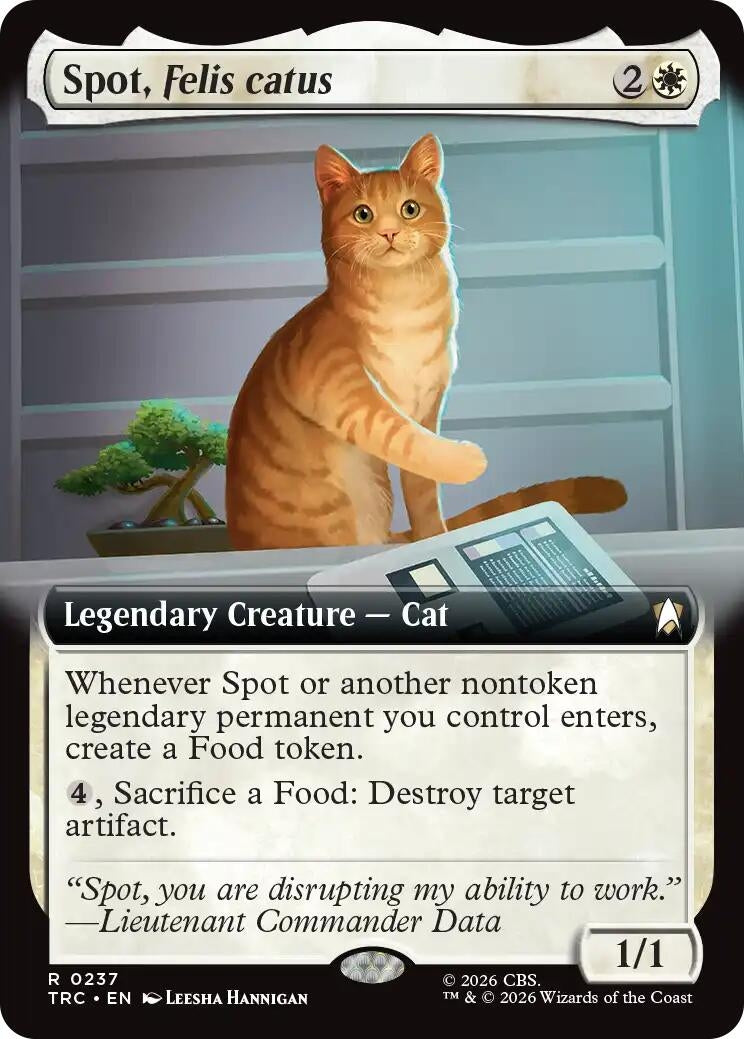 Image for Spot, Felis catus (Extended Art) (237) (Commander: Star Trek) (TRC) - Magic: The Gathering