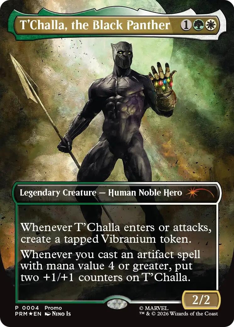 Image for T'Challa, the Black Panther (Borderless) (4) (Unique and Miscellaneous Promos) (UMP) - Magic: The Gathering