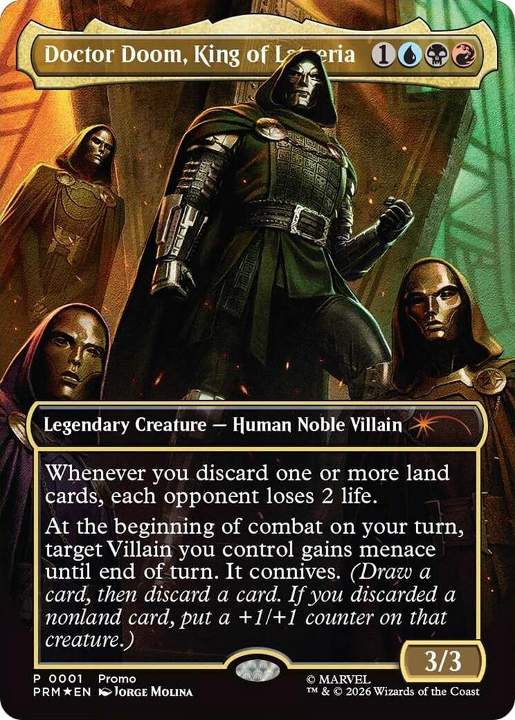 Image for Doctor Doom, King of Latveria (Borderless) (0001) (1) (Unique and Miscellaneous Promos) (UMP) - Magic: The Gathering