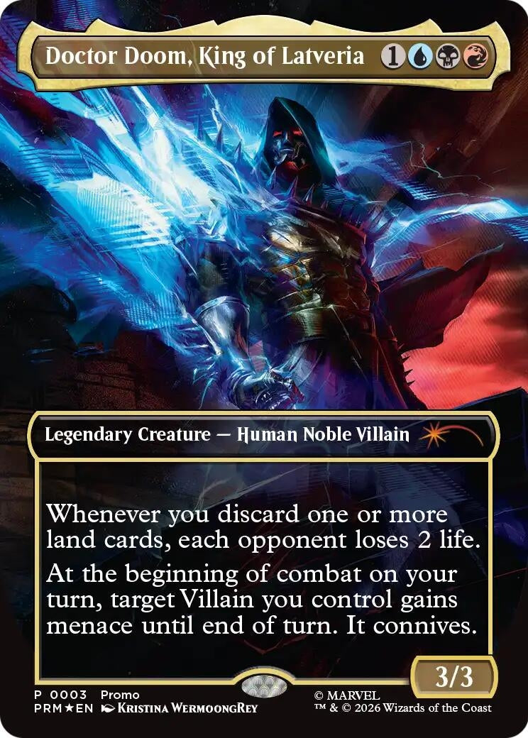 Image for Doctor Doom, King of Latveria (Borderless) (0003) (3) (Unique and Miscellaneous Promos) (UMP) - Magic: The Gathering