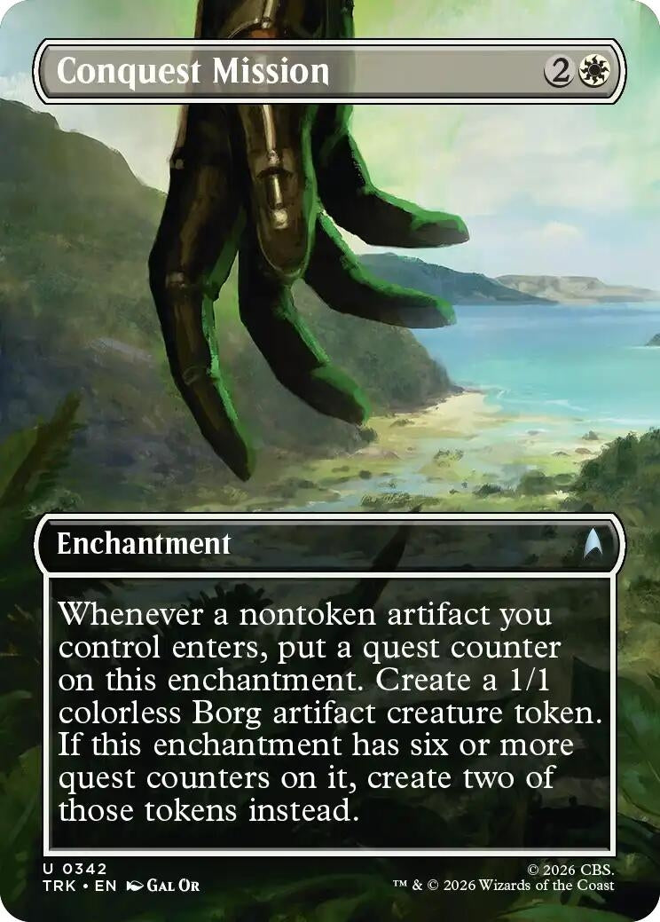 Image for Conquest Mission (Borderless) (342) (Star Trek) (TRK) - Magic: The Gathering