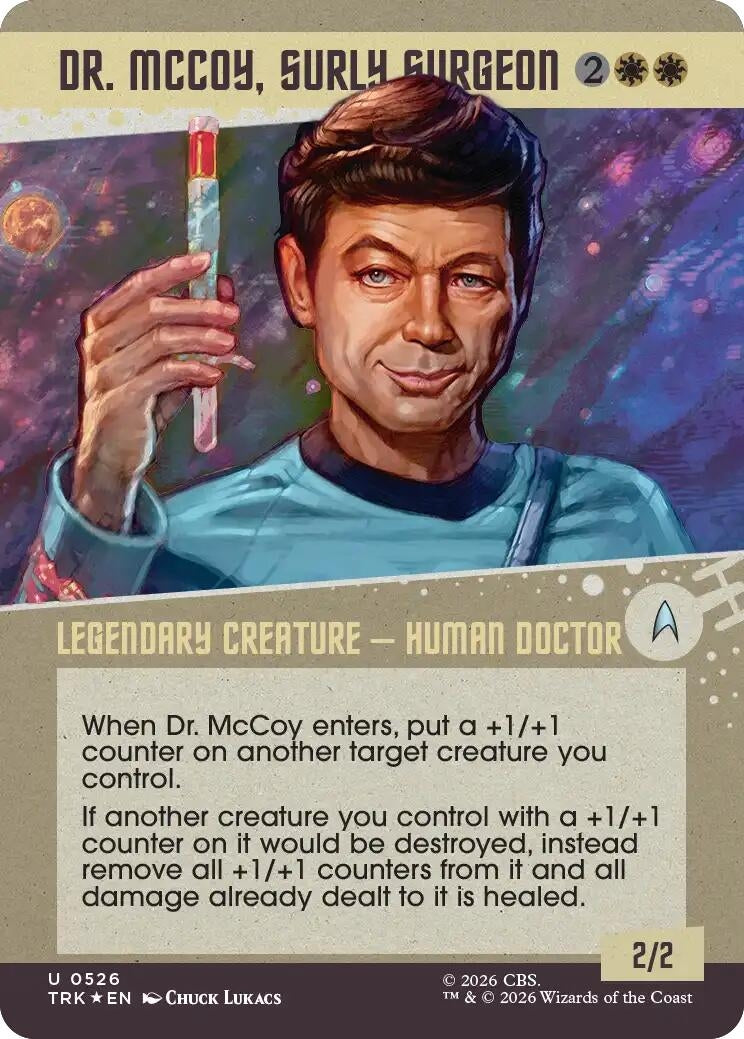 Image for Dr. McCoy, Surly Surgeon (Showcase) (Surge Foil) (526) (Star Trek) (TRK) - Magic: The Gathering