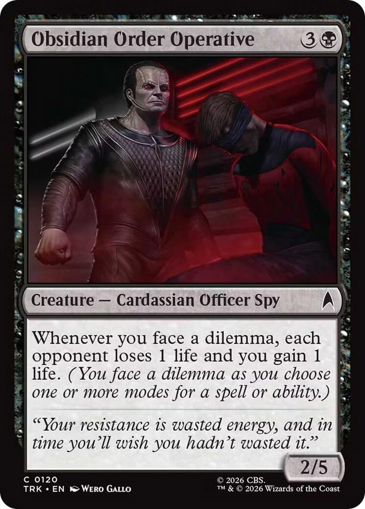 Image for Obsidian Order Operative (120) (Star Trek) (TRK) - Magic: The Gathering