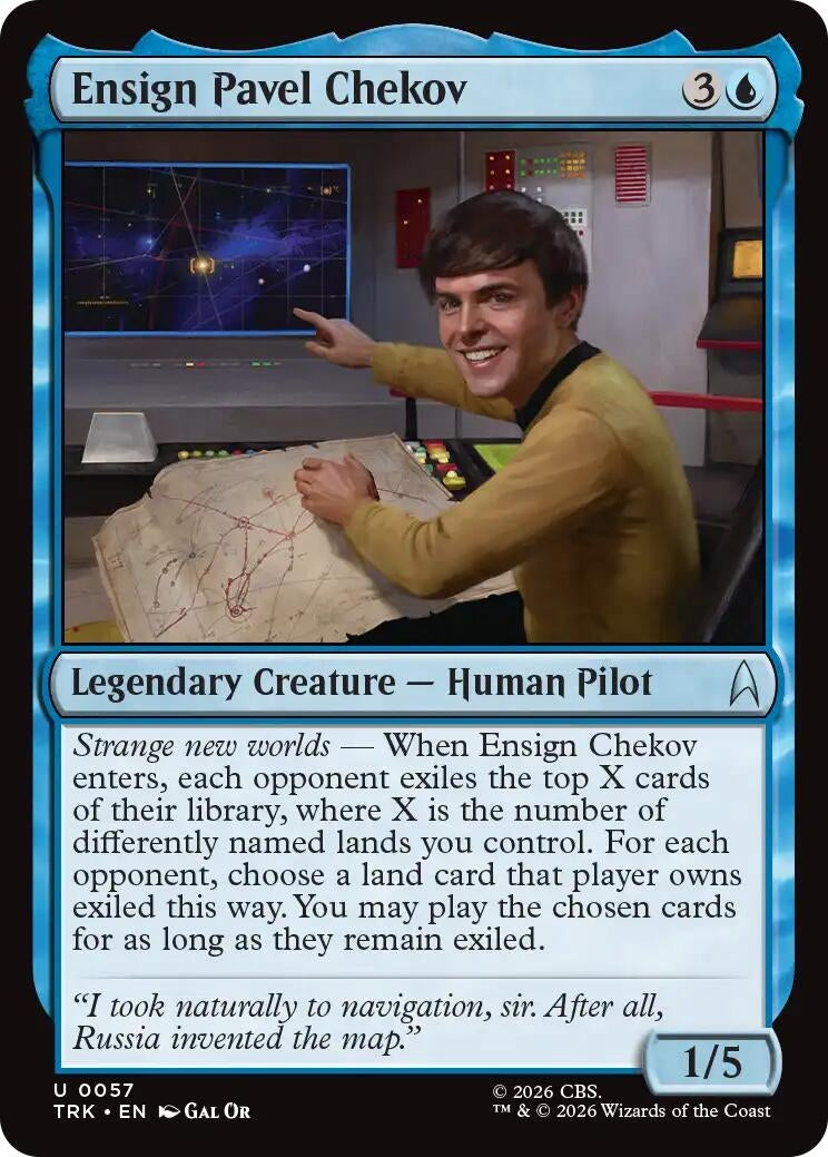 Image for Ensign Pavel Chekov (57) (Star Trek) (TRK) - Magic: The Gathering