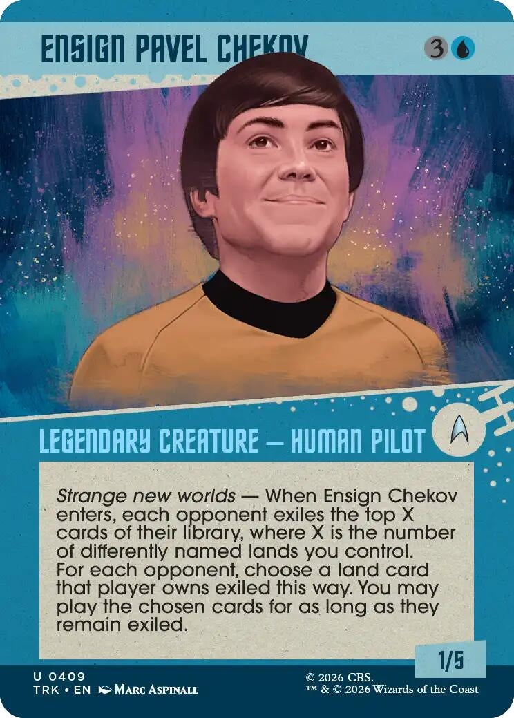 Image for Ensign Pavel Chekov (Showcase) (409) (Star Trek) (TRK) - Magic: The Gathering