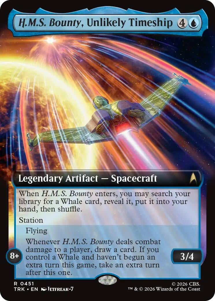 Image for H.M.S. Bounty, Unlikely Timeship (Extended Art) (451) (Star Trek) (TRK) - Magic: The Gathering