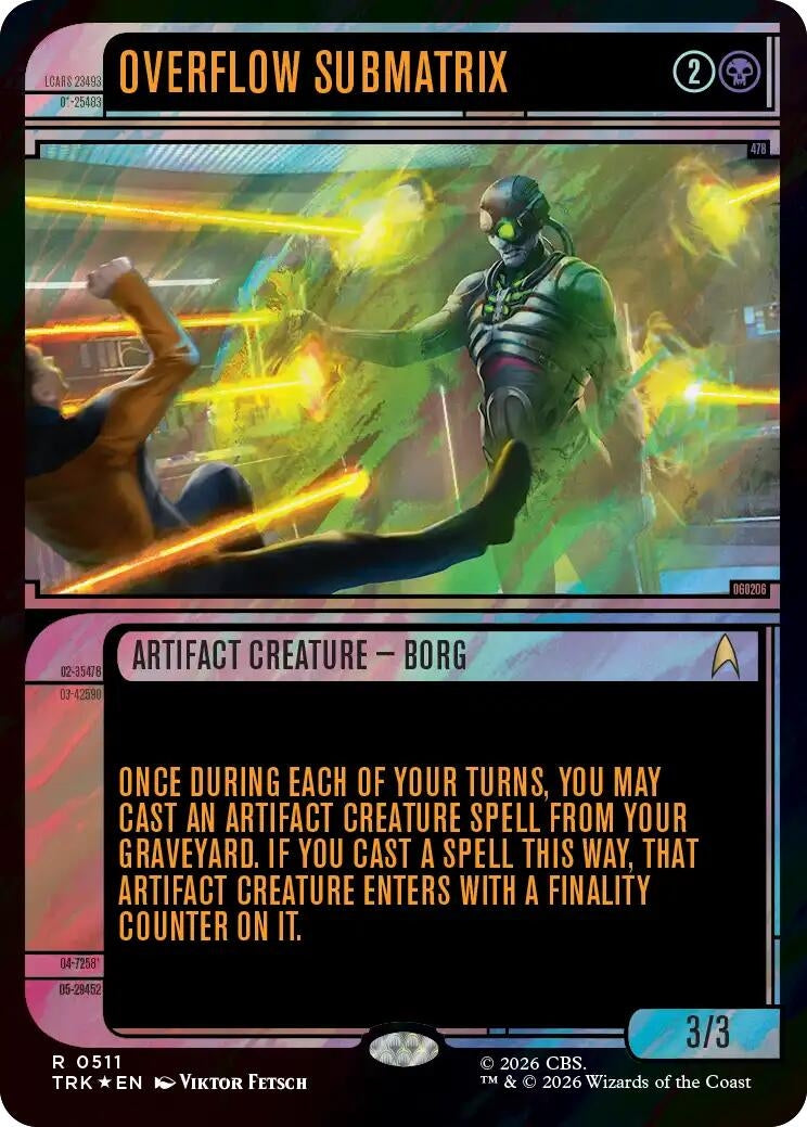 Image for Overflow Submatrix (Showcase) (Surge Foil) (511) (Star Trek) (TRK) - Magic: The Gathering