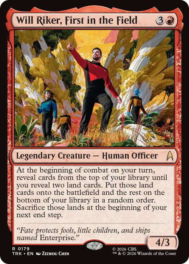 Image for Will Riker, First in the Field (179) (Star Trek) (TRK) - Magic: The Gathering