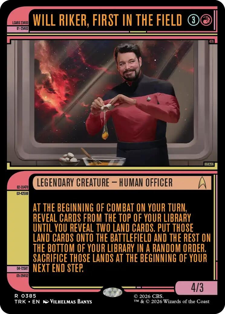 Image for Will Riker, First in the Field (Showcase) (385) (Star Trek) (TRK) - Magic: The Gathering