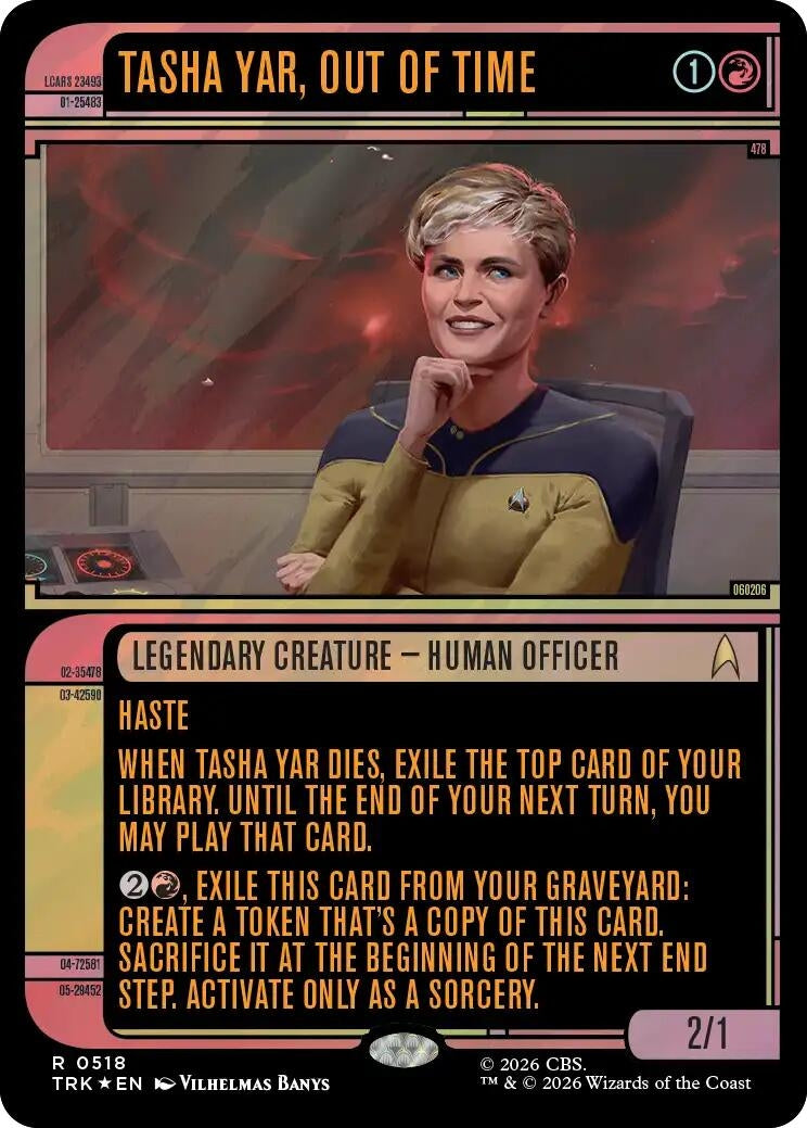 Image for Tasha Yar, Out of Time (Showcase) (Surge Foil) (518) (Star Trek) (TRK) - Magic: The Gathering