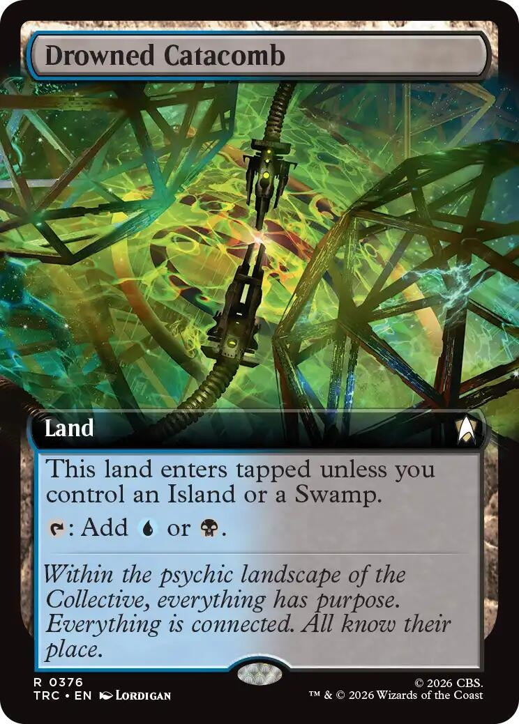 Image for Drowned Catacomb (Extended Art) (376) (Commander: Star Trek) (TRC) - Magic: The Gathering