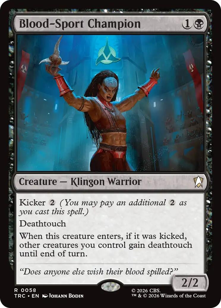 Image for Blood-Sport Champion (Surge Foil) (Commander: Star Trek) (TRC) - Magic: The Gathering