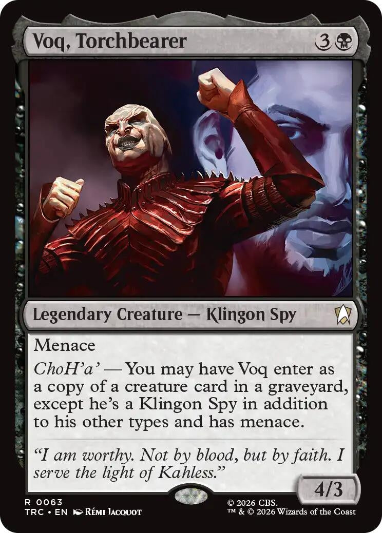 Image for Voq, Torchbearer (Surge Foil) (Commander: Star Trek) (TRC) - Magic: The Gathering