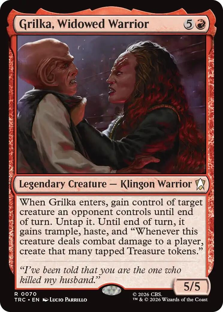 Image for Grilka, Widowed Warrior (Commander: Star Trek) (TRC) - Magic: The Gathering