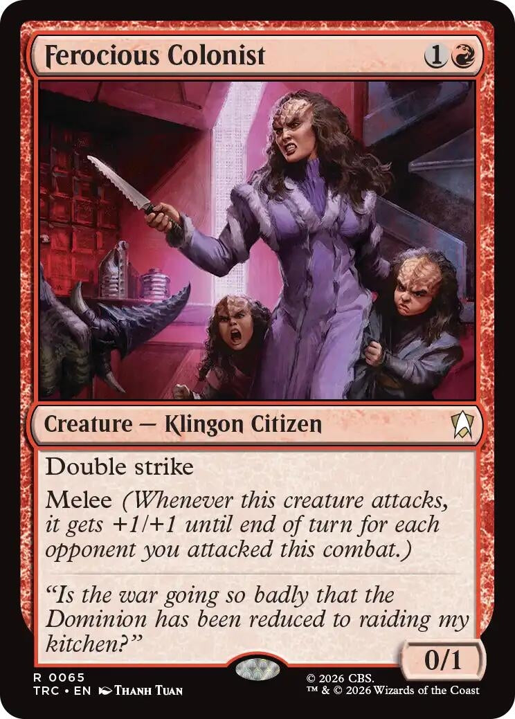 Image for Ferocious Colonist (Surge Foil) (Commander: Star Trek) (TRC) - Magic: The Gathering