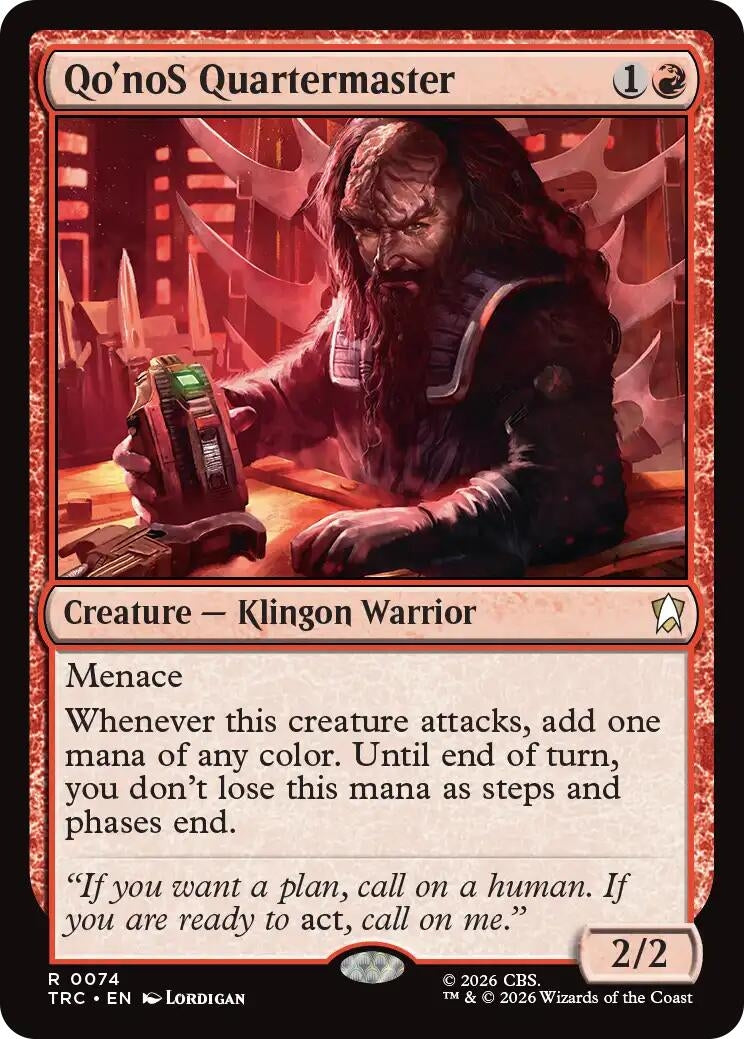 Image for Qo'noS Quartermaster (Surge Foil) (Commander: Star Trek) (TRC) - Magic: The Gathering