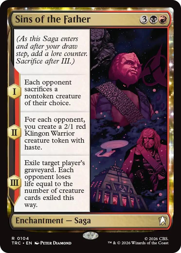 Image for Sins of the Father (Surge Foil) (Commander: Star Trek) (TRC) - Magic: The Gathering