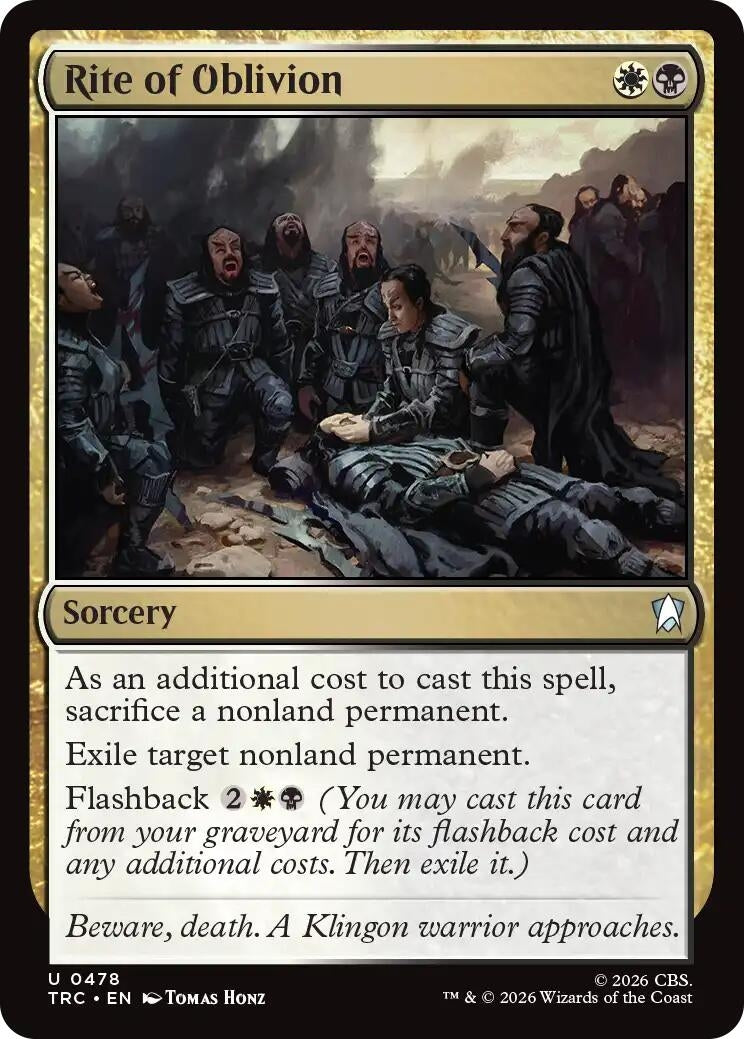 Image for Rite of Oblivion (Surge Foil) (Commander: Star Trek) (TRC) - Magic: The Gathering