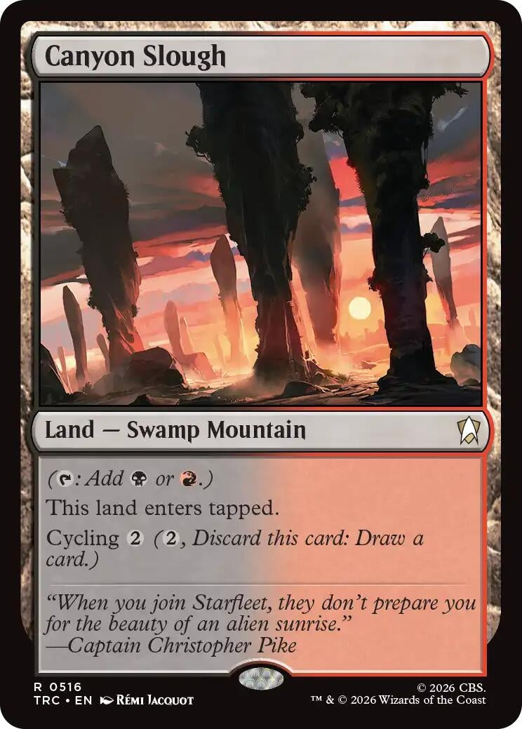 Image for Canyon Slough (Surge Foil) (Commander: Star Trek) (TRC) - Magic: The Gathering