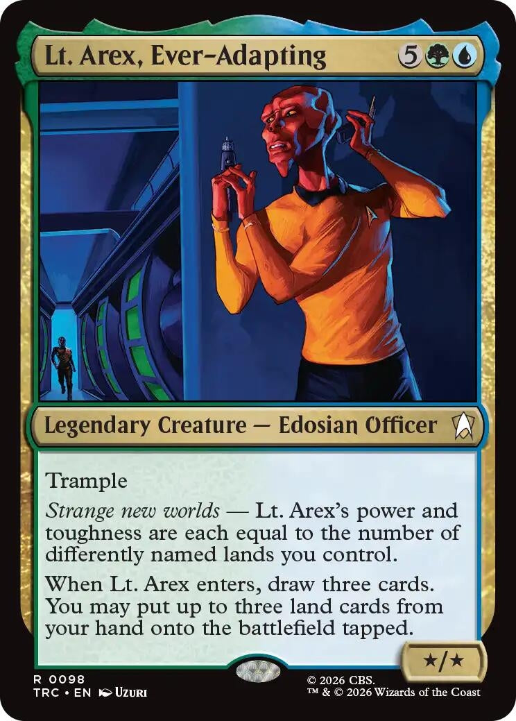 Image for Lt. Arex, Ever-Adapting (Surge Foil) (98) (Commander: Star Trek) (TRC) - Magic: The Gathering