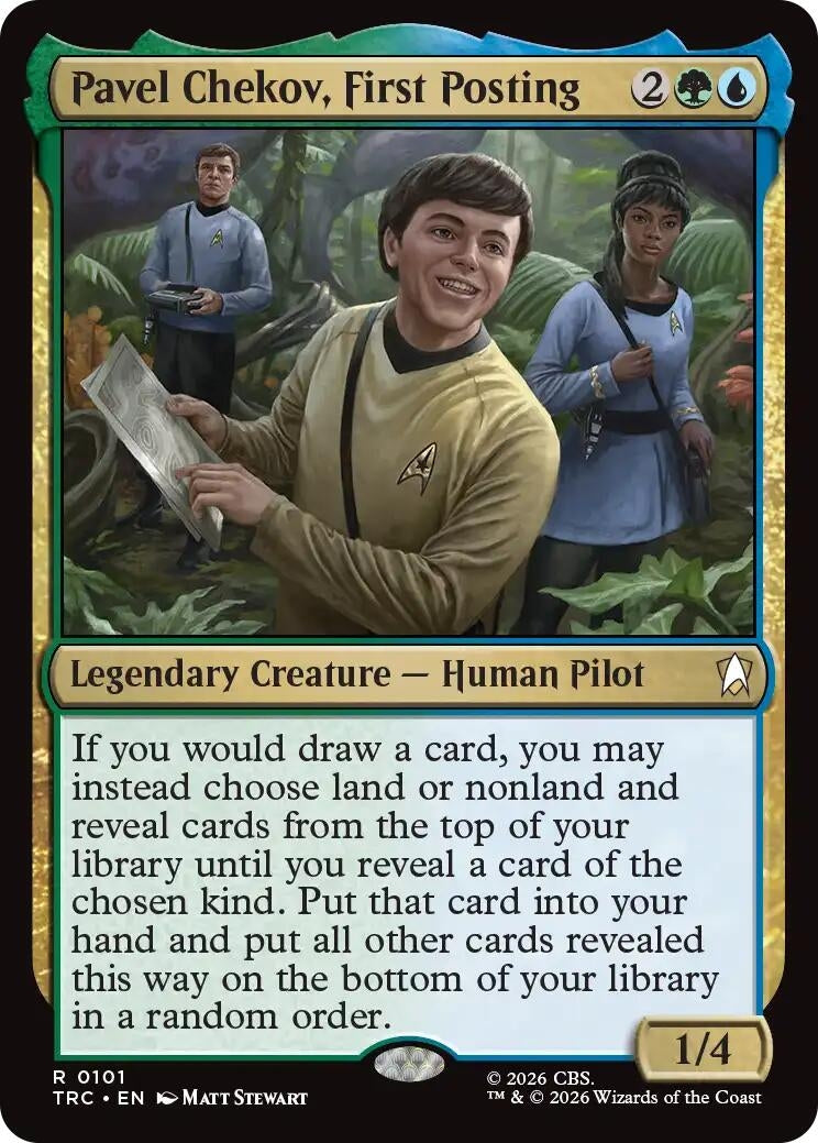 Image for Pavel Chekov, First Posting (Surge Foil) (101) (Commander: Star Trek) (TRC) - Magic: The Gathering