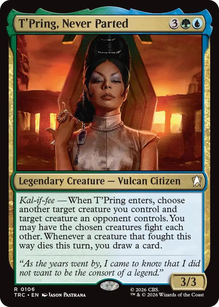 Image for T'Pring, Never Parted (Surge Foil) (106) (Commander: Star Trek) (TRC) - Magic: The Gathering