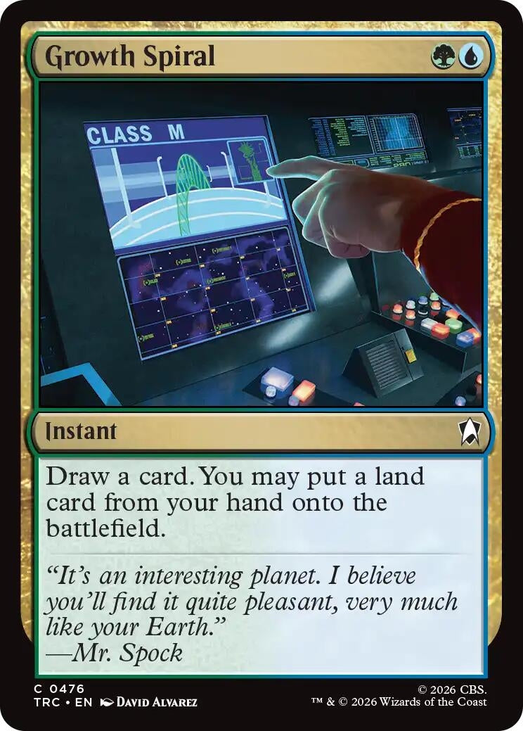 Image for Growth Spiral (Surge Foil) (476) (Commander: Star Trek) (TRC) - Magic: The Gathering
