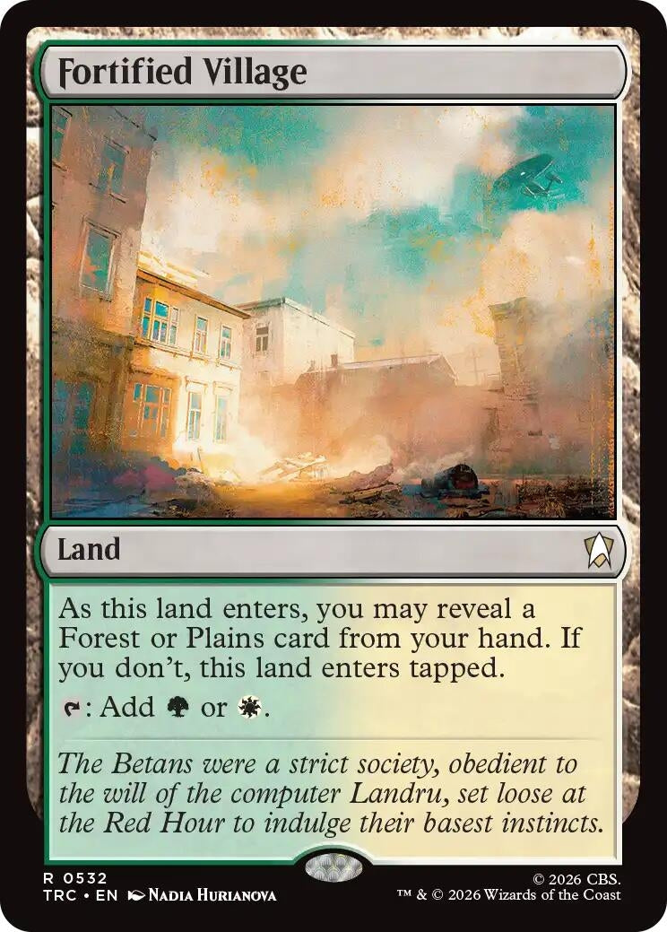Image for Fortified Village (532) (Commander: Star Trek) (TRC) - Magic: The Gathering