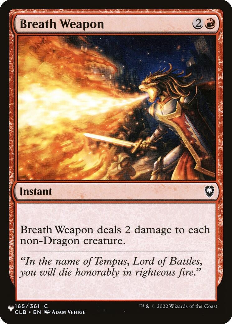 Image for Breath Weapon (The List Reprints) (LIST) - Magic: The Gathering