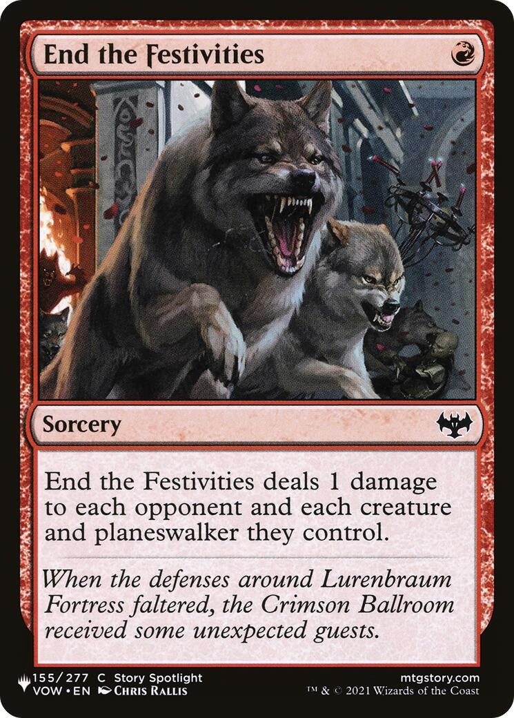 Image for End the Festivities (The List Reprints) (LIST) - Magic: The Gathering