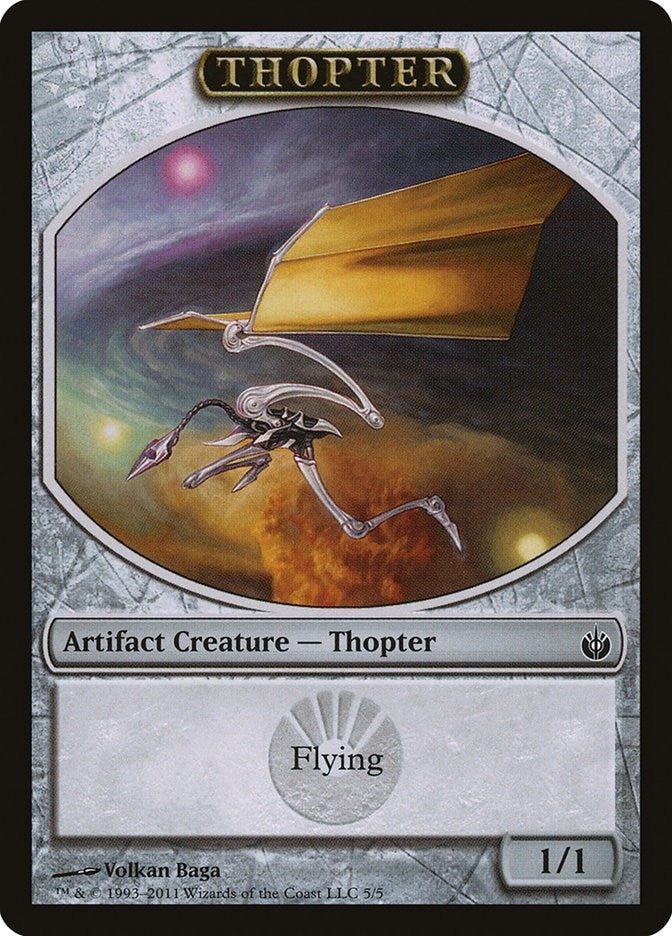 Image for Thopter Token (5) (Mirrodin Besieged) (MBS) - Magic: The Gathering