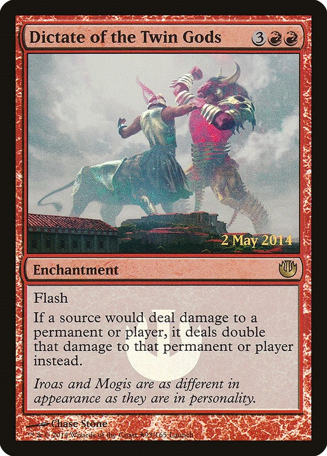 Image for Dictate of the Twin Gods (93) (Launch Party & Release Event Promos) (LARP) - Magic: The Gathering
