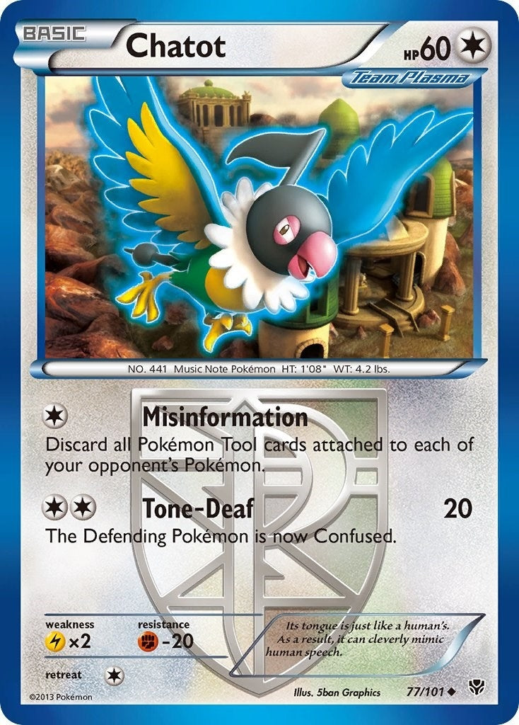 Chatot (Team Plasma) (77/101) (Plasma Blast)