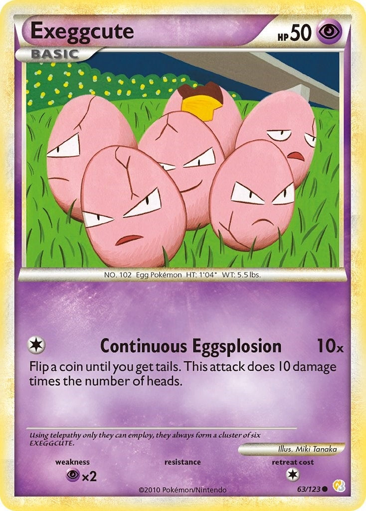 Exeggcute (63/123) (HeartGold SoulSilver)