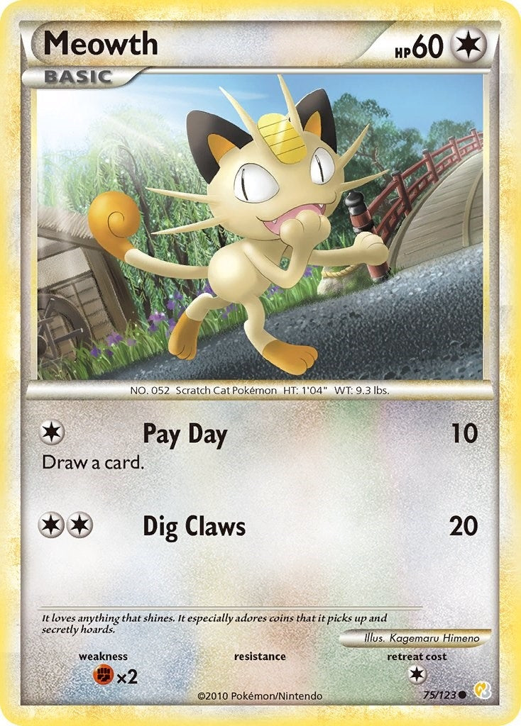 Meowth (75/123) (HeartGold SoulSilver)
